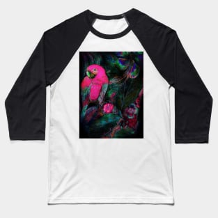 BRIGHT PINK TROPICAL DECO POSTER PALM EXOTIC ART DESIGN PRINT Baseball T-Shirt